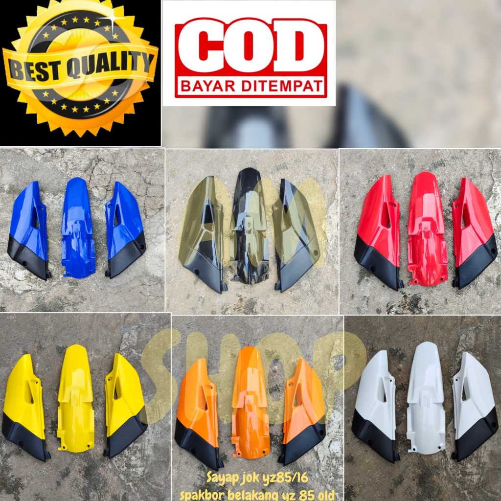 BODY SET YZ 85 2016 2 ITEMS SEAT WING FENDER REAR MUDGER YZ85 2016 SIDE ...