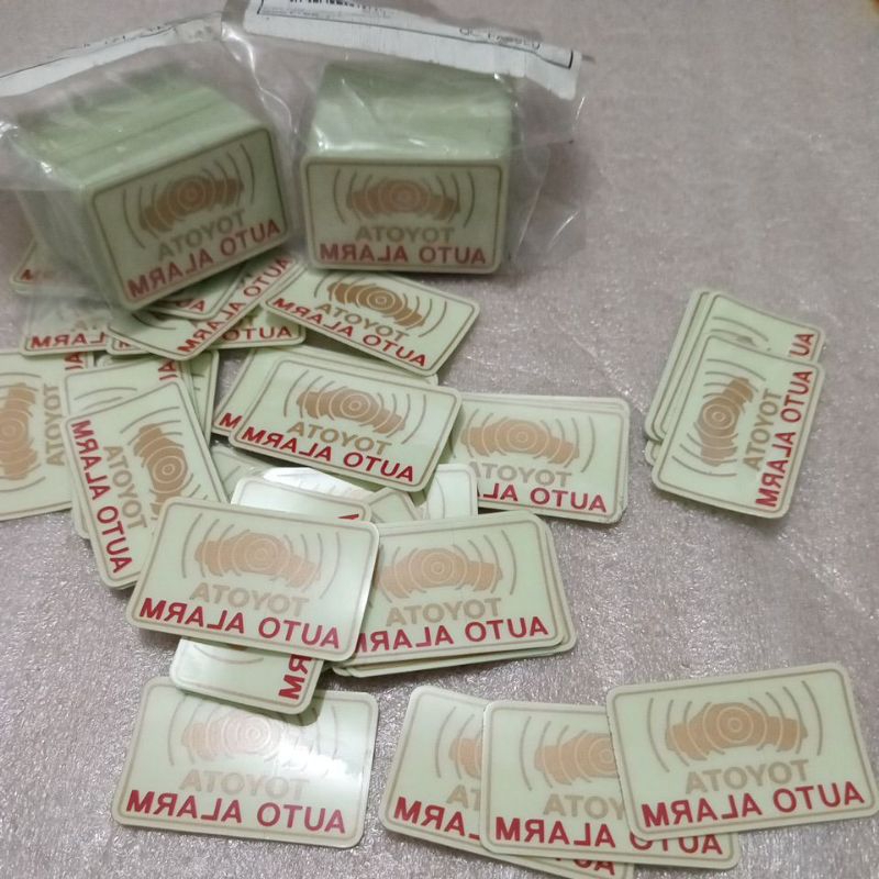 Original TOYOTA AUTO ALARM Sticker | Shopee Philippines