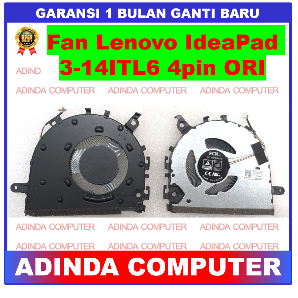 Ventola CPU Lenovo IdeaPad 3-15ADA6 / 3-15ALC6 / 3-15ITL6 - 5V 4 Pin