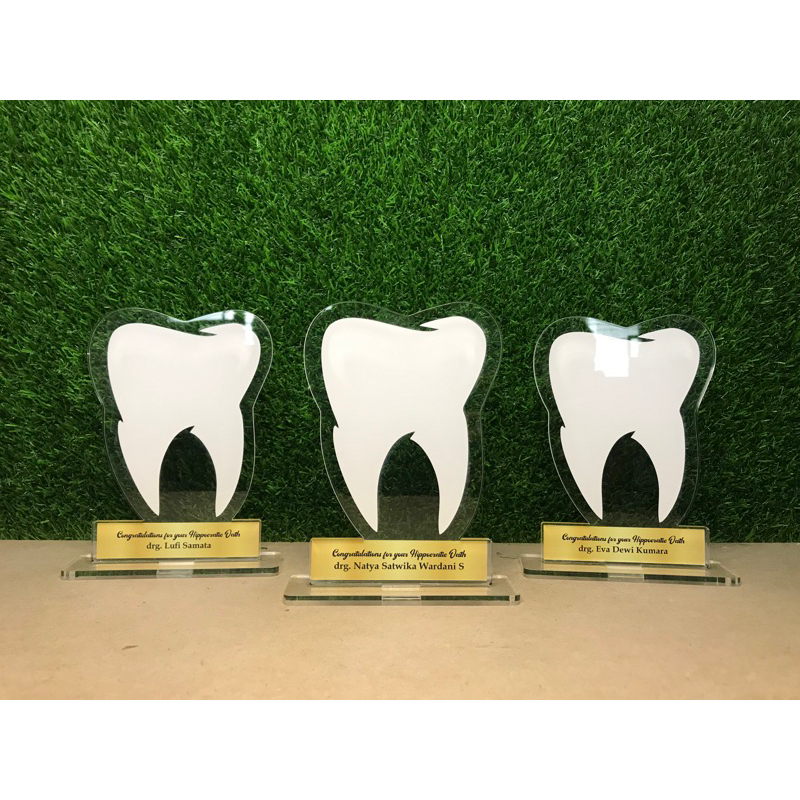 Dental Plaque Tooth Cup Graduation Trophy Dental Plaque Acrylic Dental ...
