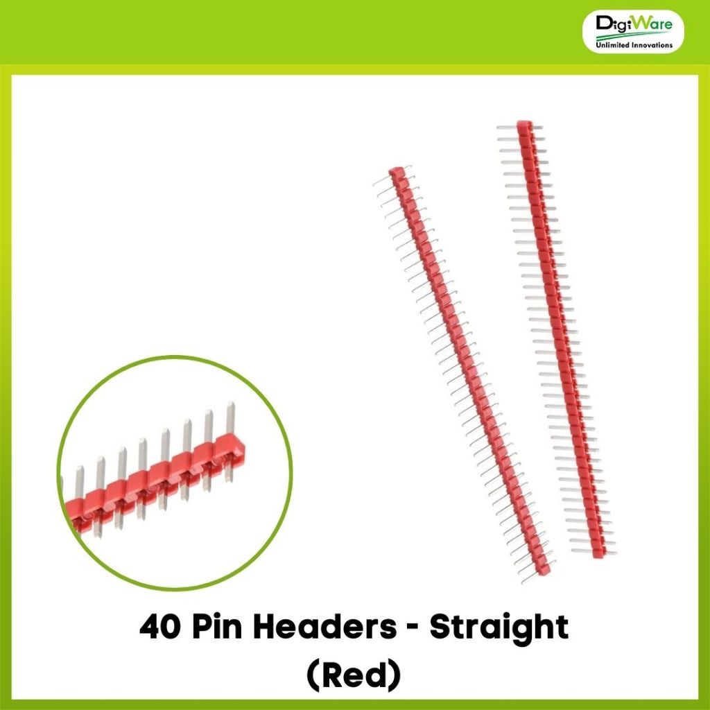 40 Pin Headers - Straight (Red) | Shopee Philippines