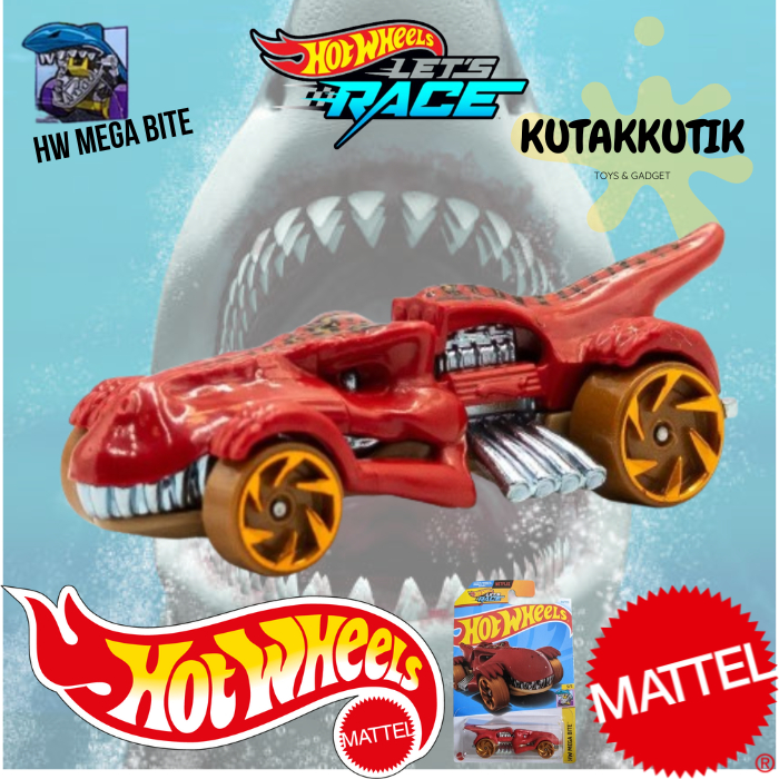 MERAH Hot Wheels Car Dino T-Rextroyer Red Lot E 2024 HW Mega Bite ...