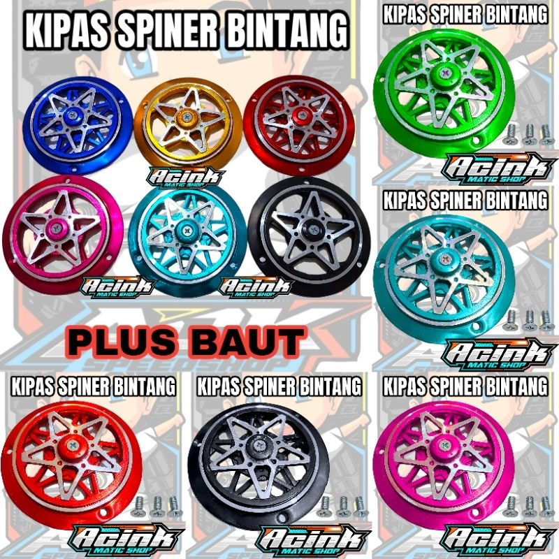 Cover spinner spinner Fan Star motif full cnc best quality Aluminum pnp ...