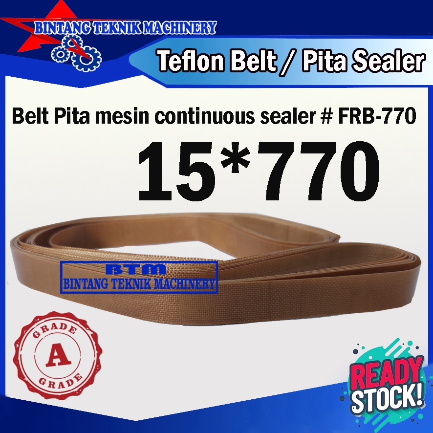 Heat Resistant Tape Fabric sealer teflon belt 15mm x 770mm Type FRB-770 ...