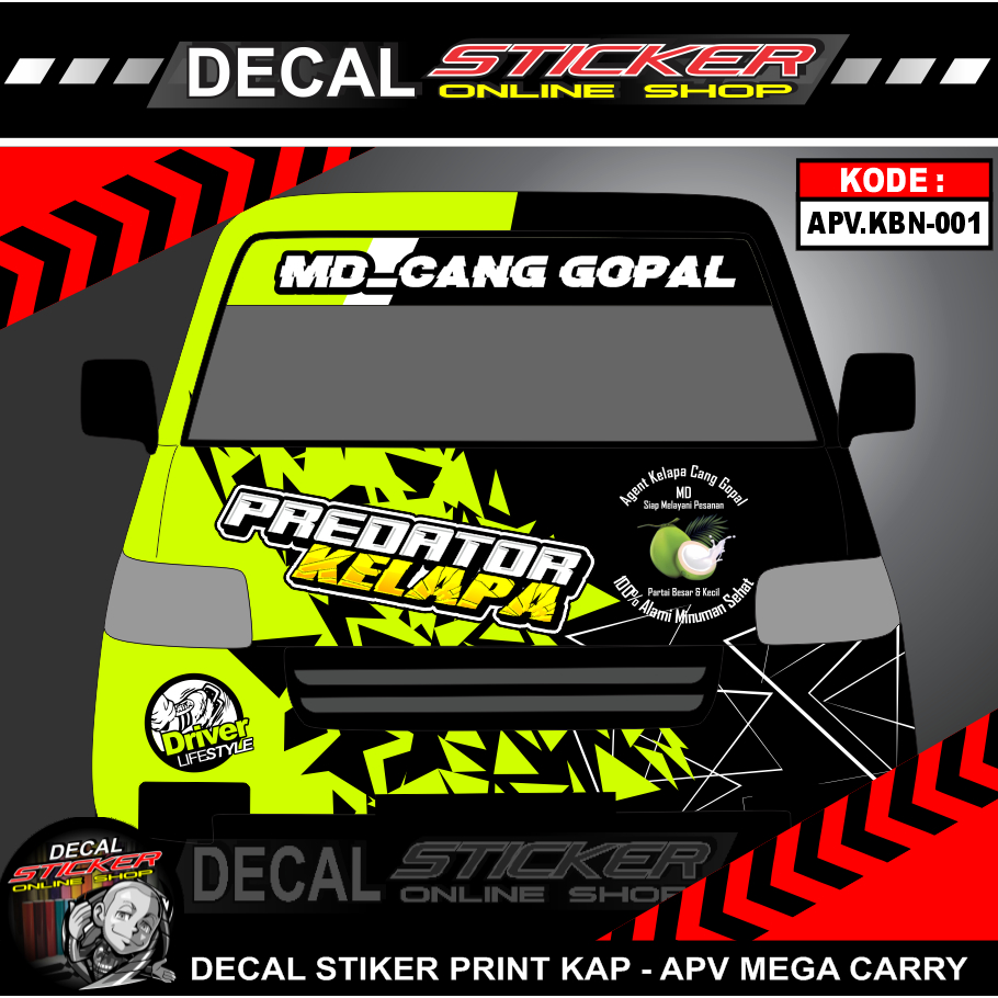 COOL PICK UP APV CABIN STICKER FREE CUSTOM | Shopee Philippines