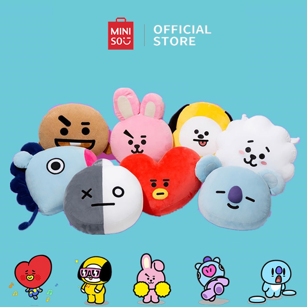 Miniso x BT21 Collection Doll Sofa Cushion 40CM Head Pillow 16inch ...