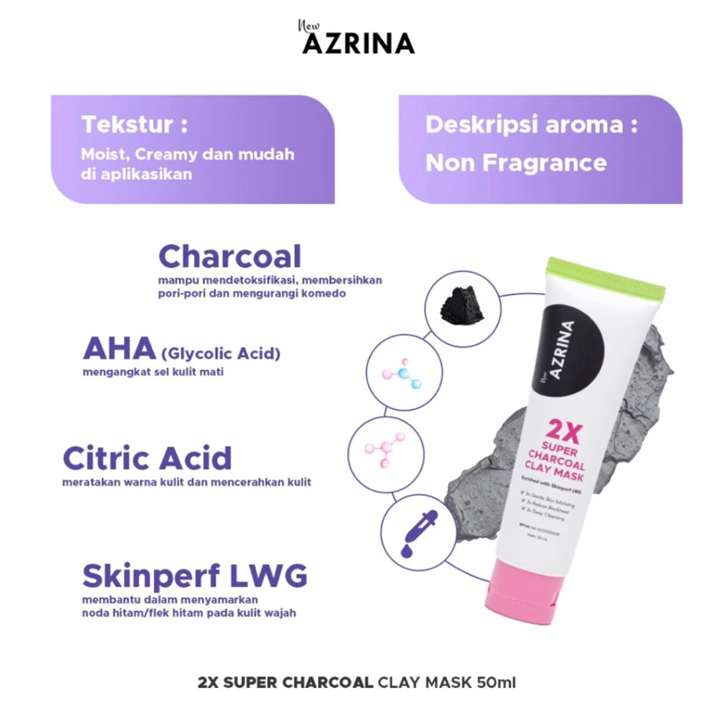 AZRINA 2X CHARCOAL CLAY MASK | Shopee Philippines