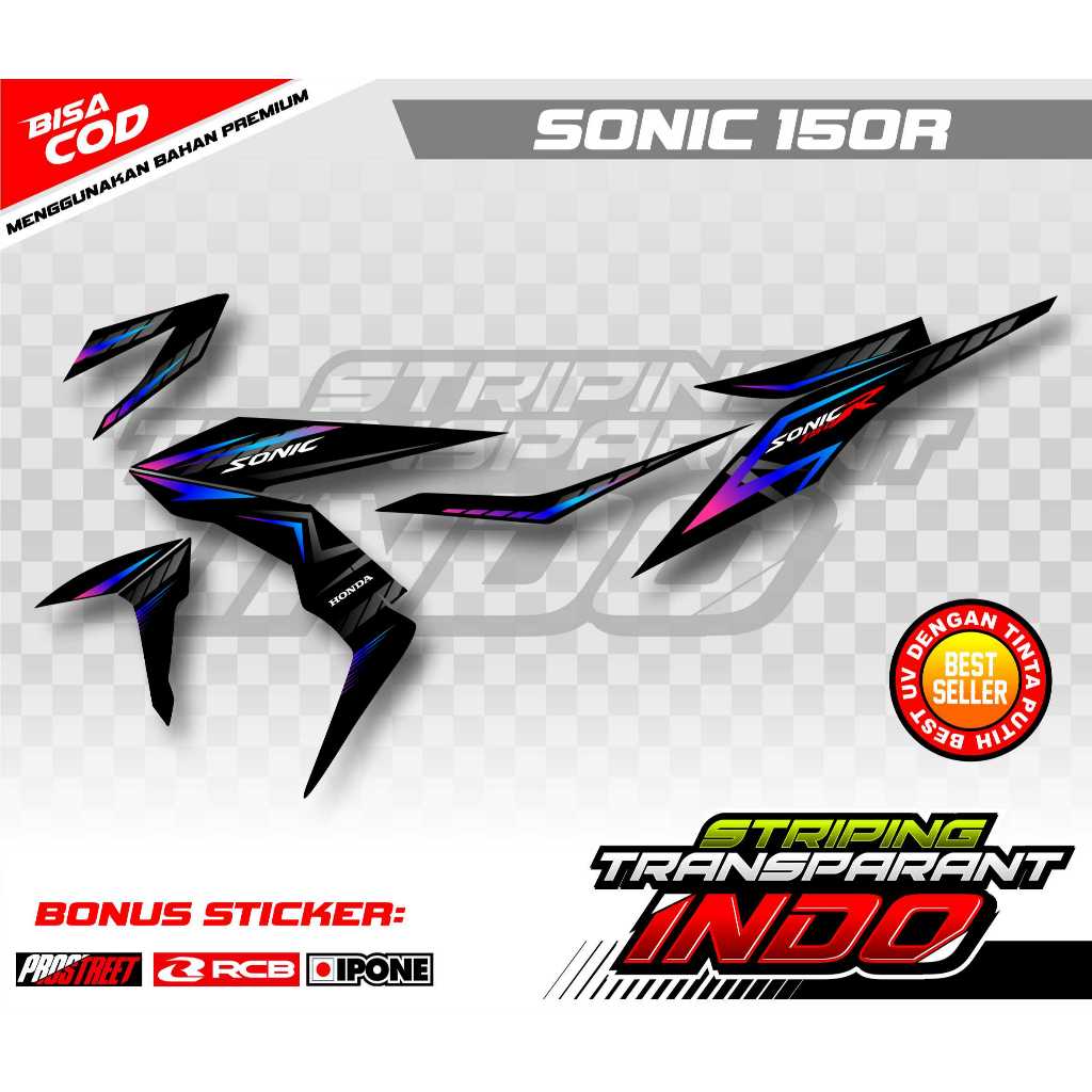 Honda SONIC 150 R Variation STRIPING/SONIC 150r Variation Sticker ...