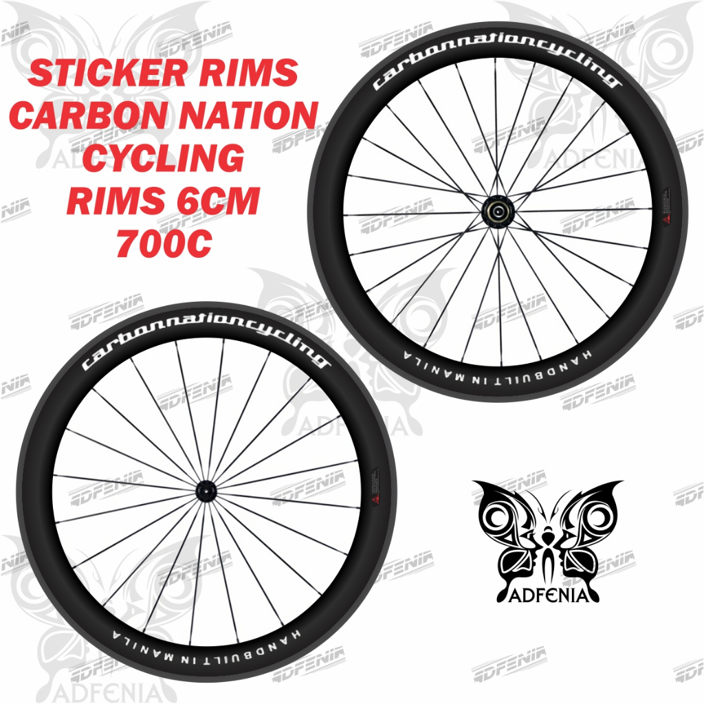 Sticker Decal Rims CNC Carbon 700c Shopee Philippines