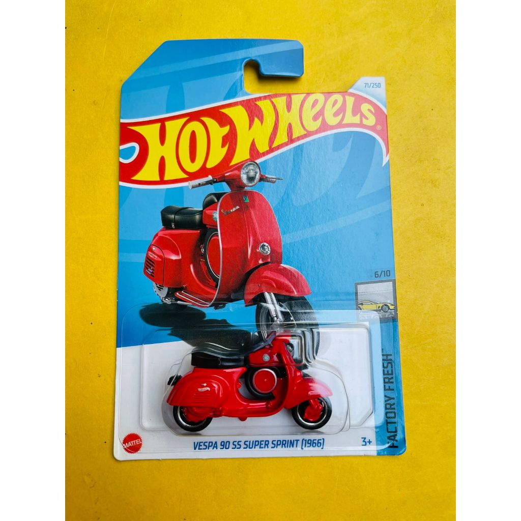 MERAH Hot Wheels Vespa 90 SS Super Sprint (1966) Red Factory Fresh Lot ...