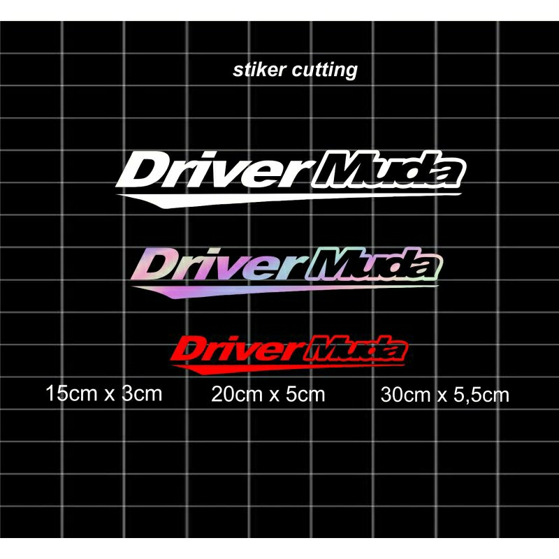 Young Driver cutting stickers, motorbike stickers, car windows, trucks ...
