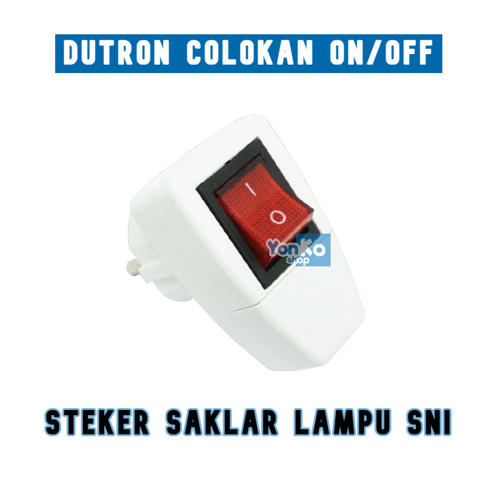 TOMBOL [Sale] Light Switch Plug ON/OFF Button SNI Ground Plug Switch ...