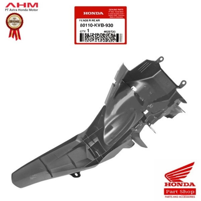 ORIGINAL - REAR FENDER / REAR WING VARIO 110 CARB [80110-KVB-930 ...