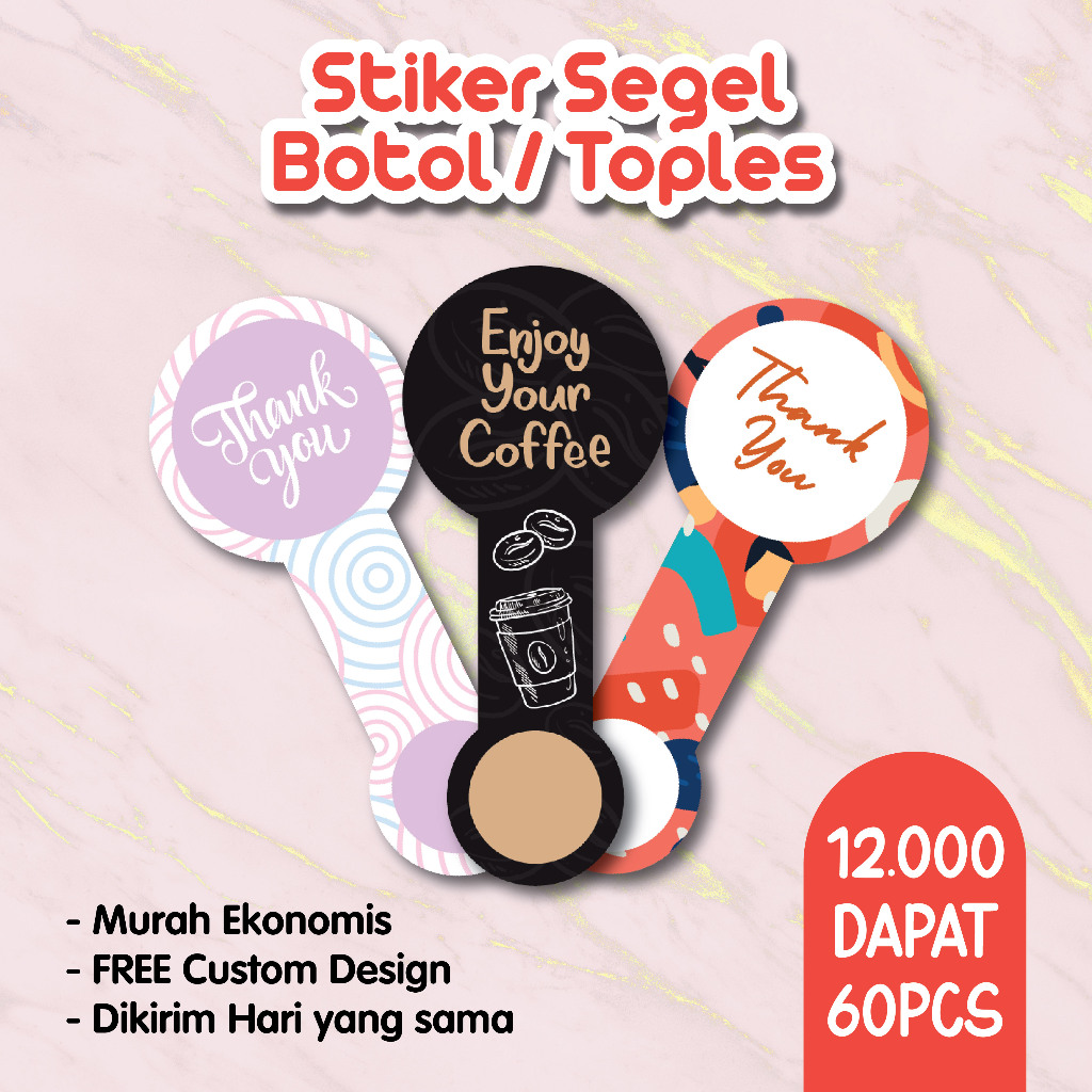 Custom BOTTLE / JAR SEAL STICKERS | Thank YOU SEALED STICKER PACKAGING ...