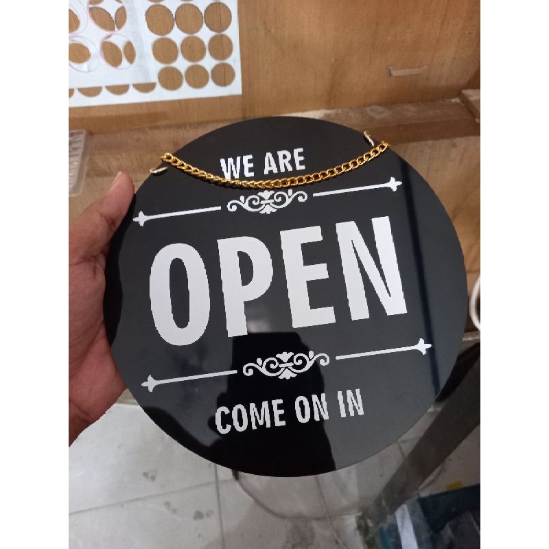 Acrylic Open close acrylic Sign 2mm diameter 20 cm | Shopee Philippines