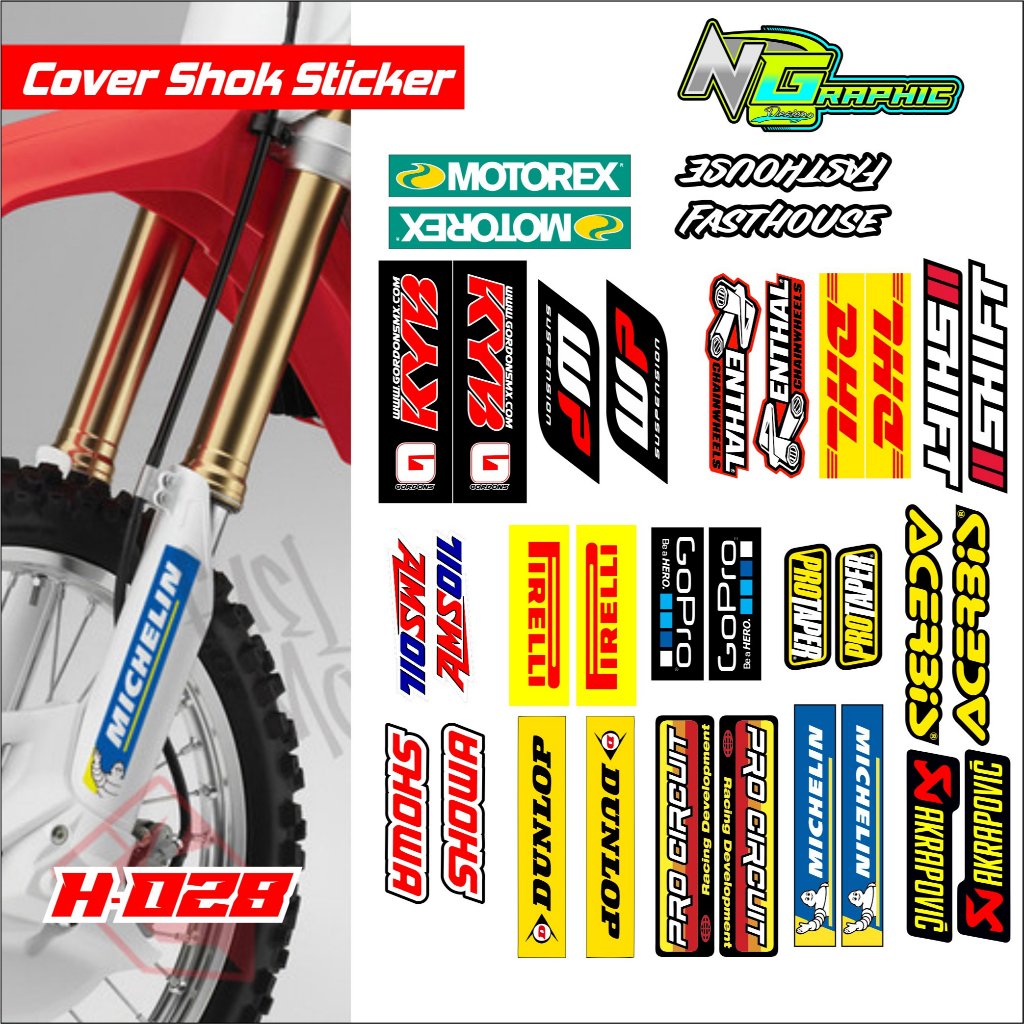 Sticker Cover Shock Tube Skok Dirt Motorcycle CRF, KLX, Dtracker, KX ...