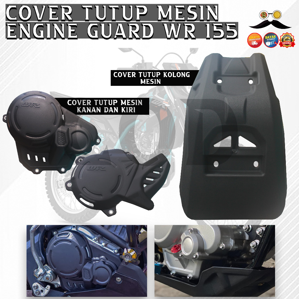 MESIN Engine COVER WR 155 WR155 COVER ENGINE GUARD Mud YAMAHA Dirt Bike