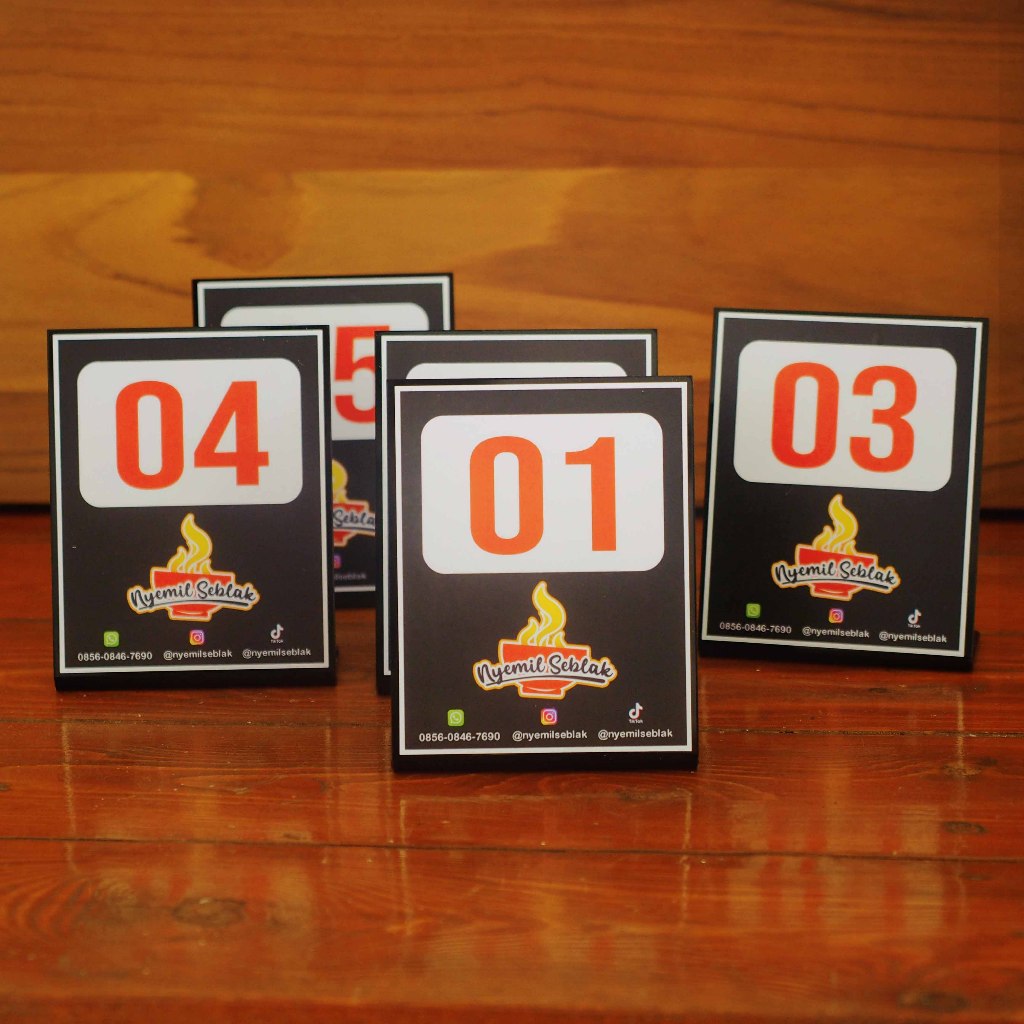 Custom TABLE NUMBER NAME LOGO COMPANY BUSINESS CAFE RESTAURANT | Shopee ...