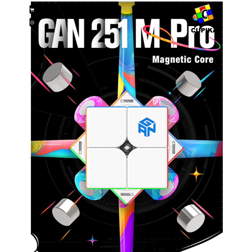 Rubik 2x2 GAN 251M PRO 2x2 Magnetic Stickerless 2x2x2 GAN 251M PRO ...