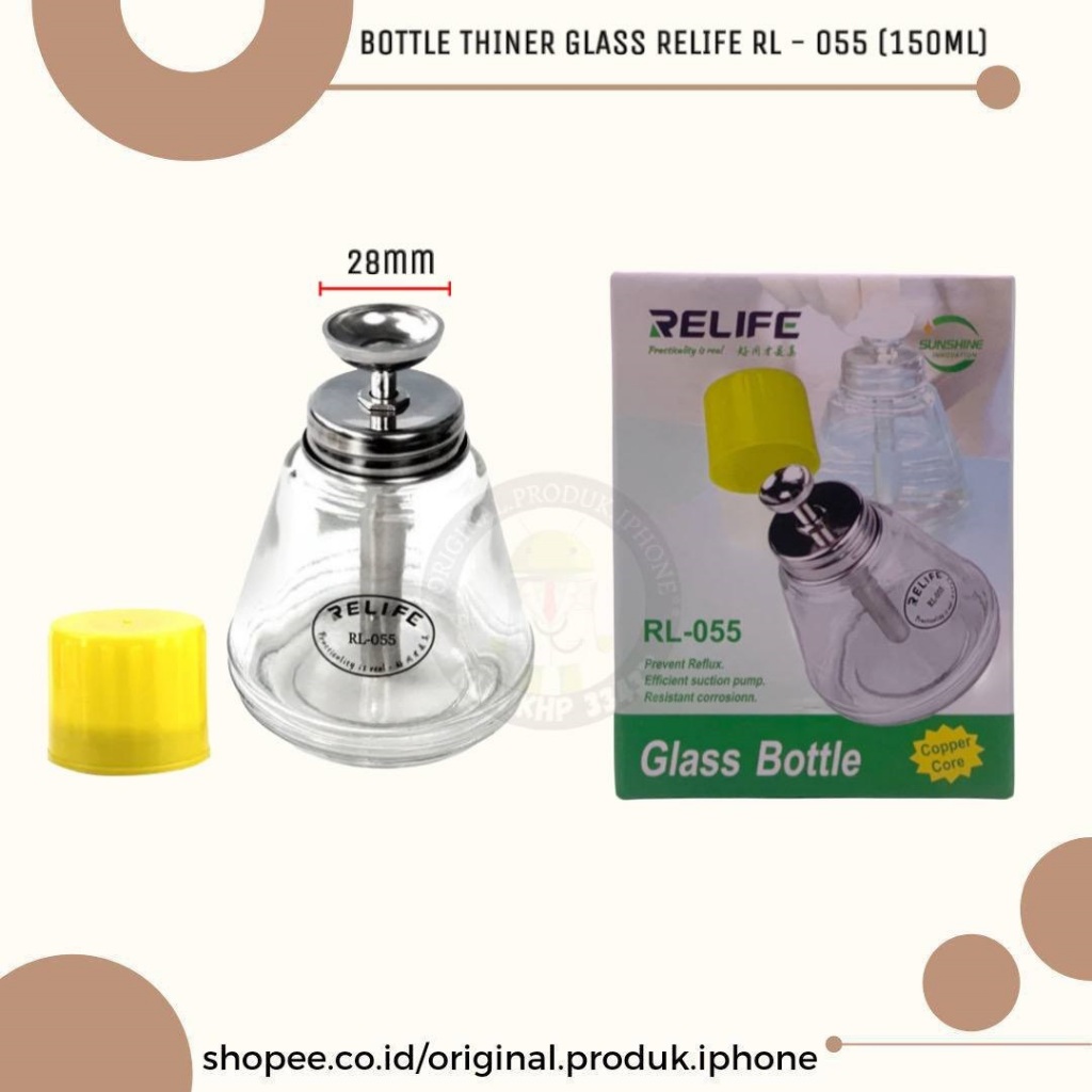TOOLS RELIFE RL - 055 THINER GLASS BOTTLE 150ML ORIGINAL | Shopee ...