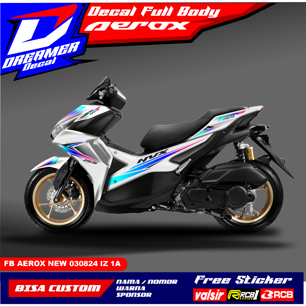 Latest simple new full body yamaha aerox Decal Sticker | Shopee Philippines
