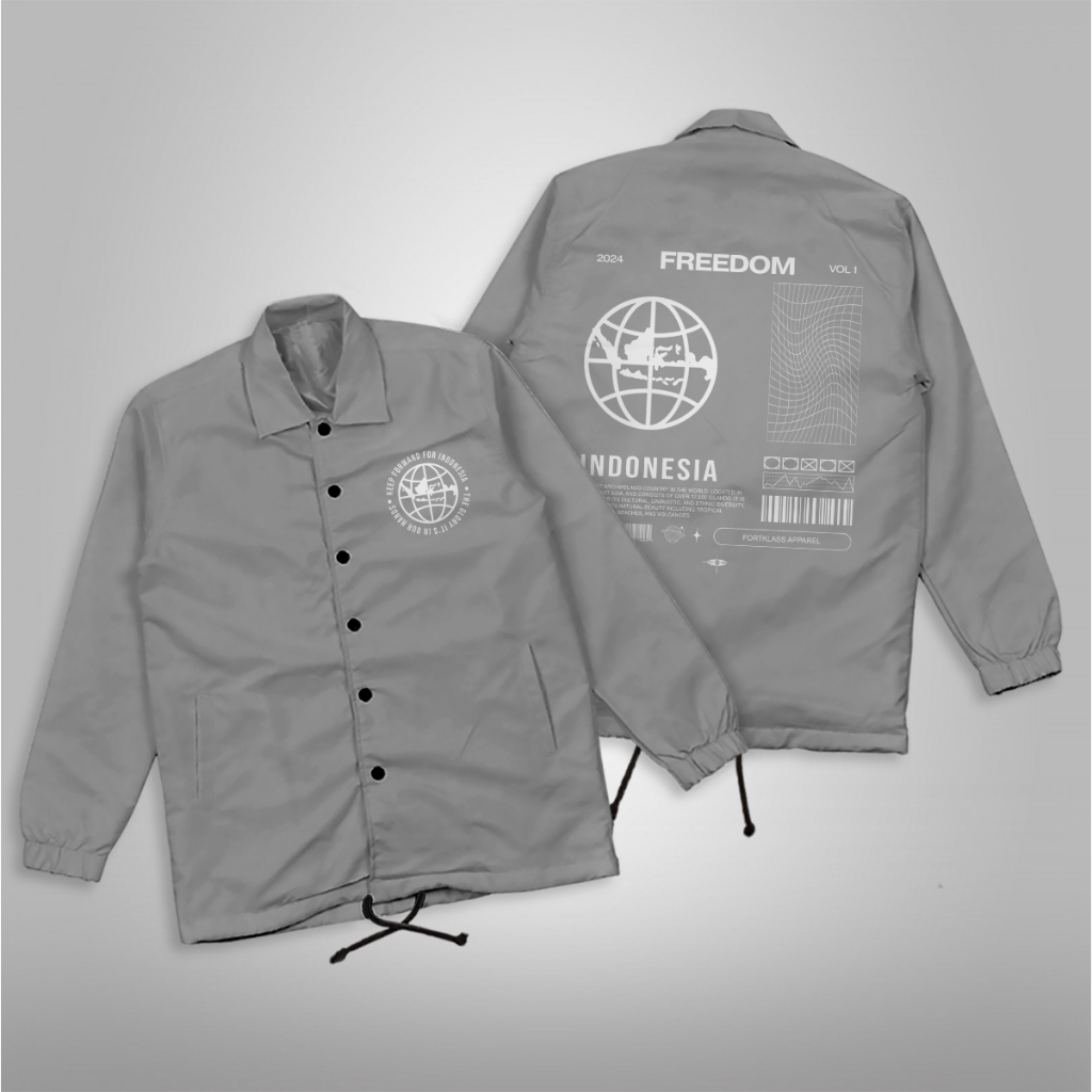 Fortklass Coach FREEDOM/August 17th Men's Coach Jacket Unisex Parachute ...