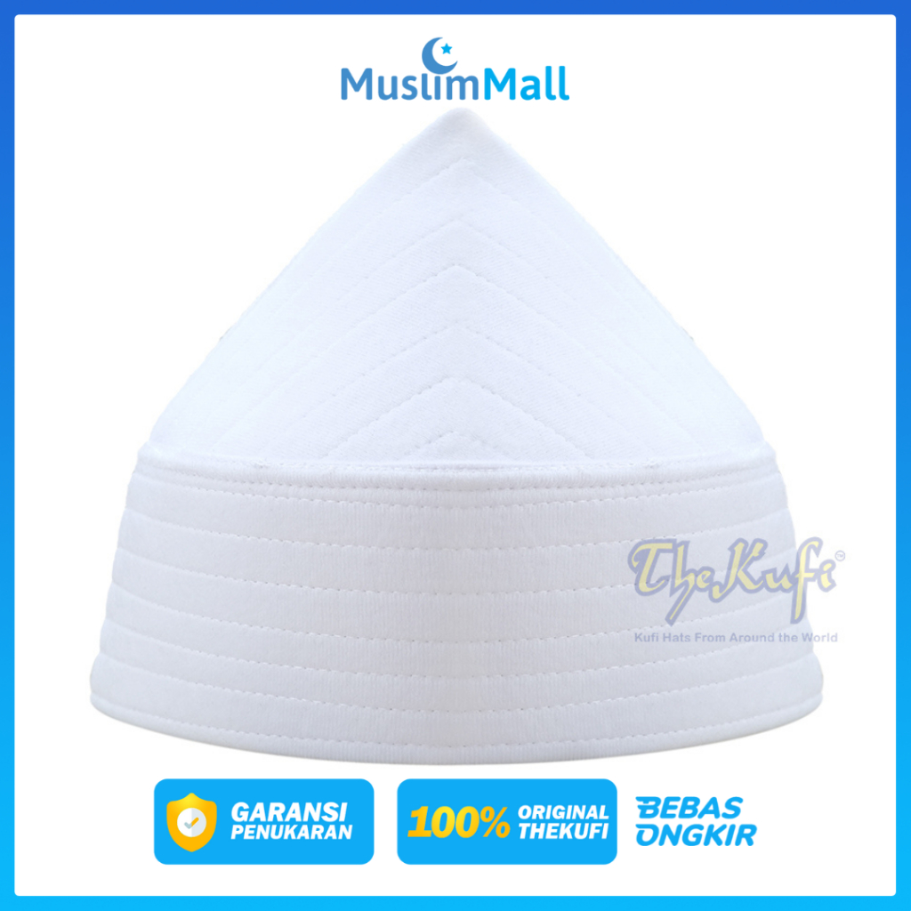 Sufi Naqshbandi Cone Cap, Soft Material, Quality Nylon Coating, White ...