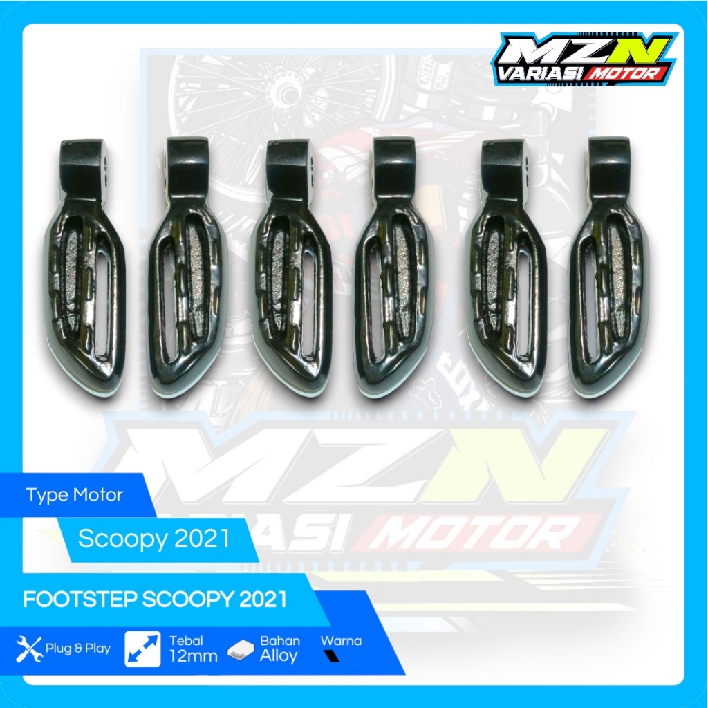 HITAM Footstep Step 2021 Foot Step 2021 Postep Scoppy One Set Black ...