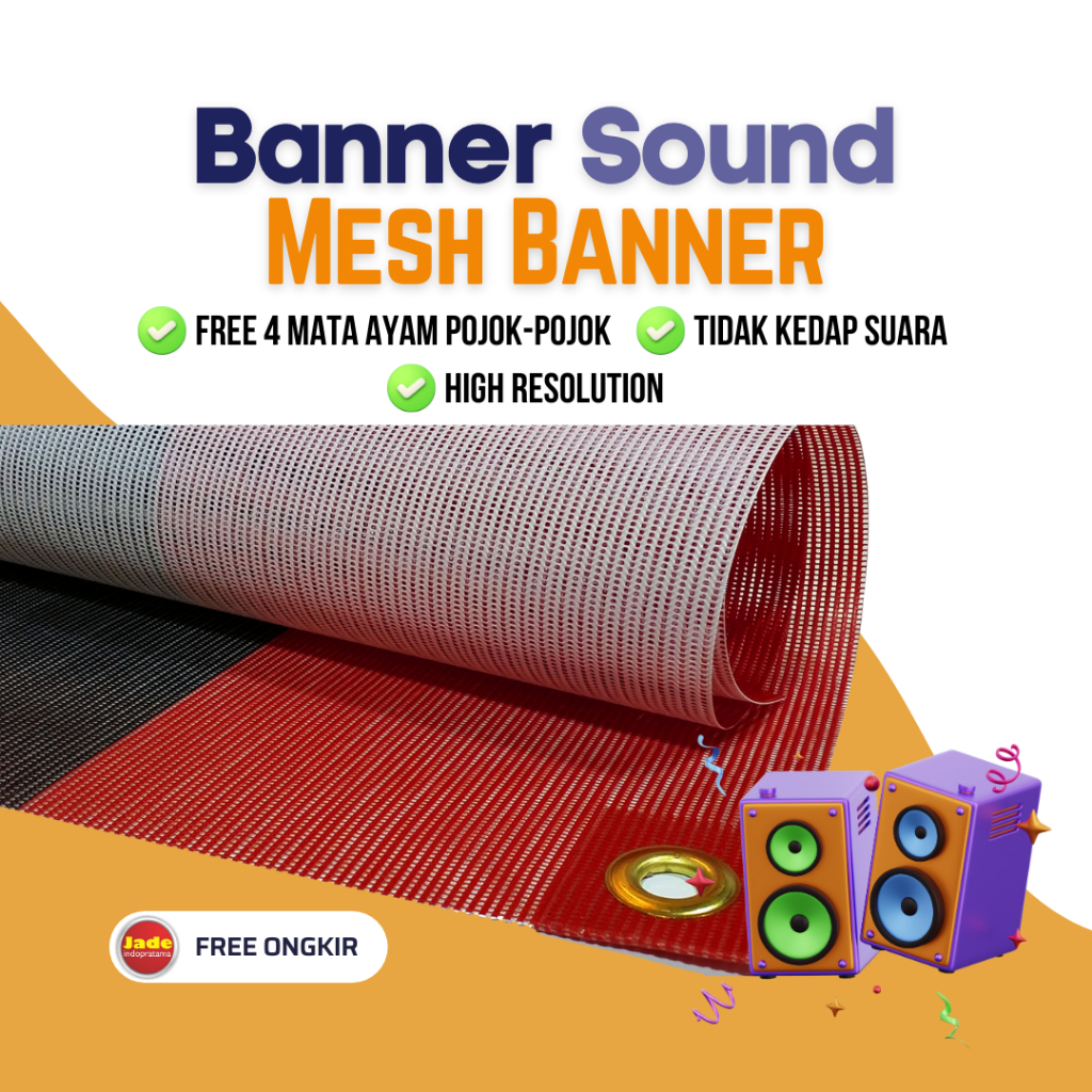 [FREE FINISHING] BIG SIZE BANNER SOUND MESH BANNER FLAG HOLE NET SOUND ...