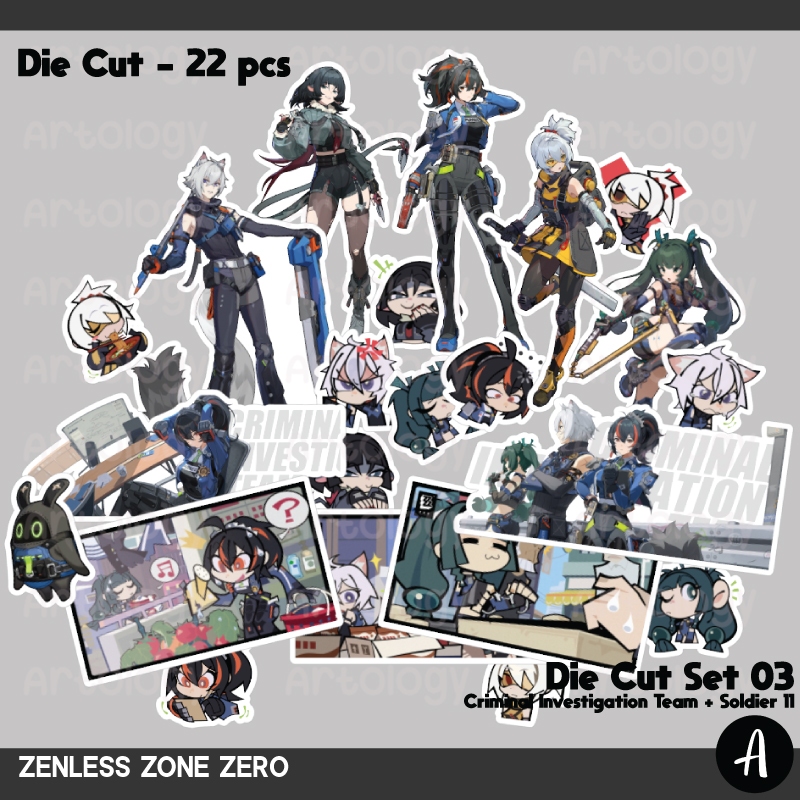 Zenless Zone Zero ZZZ Sticker Set - Belle Wise Nicole Anby Nekomata ...