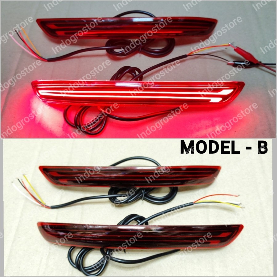 LED Rear Bumper Reflector Lights for All New Innova Reborn 2016 2017 ...