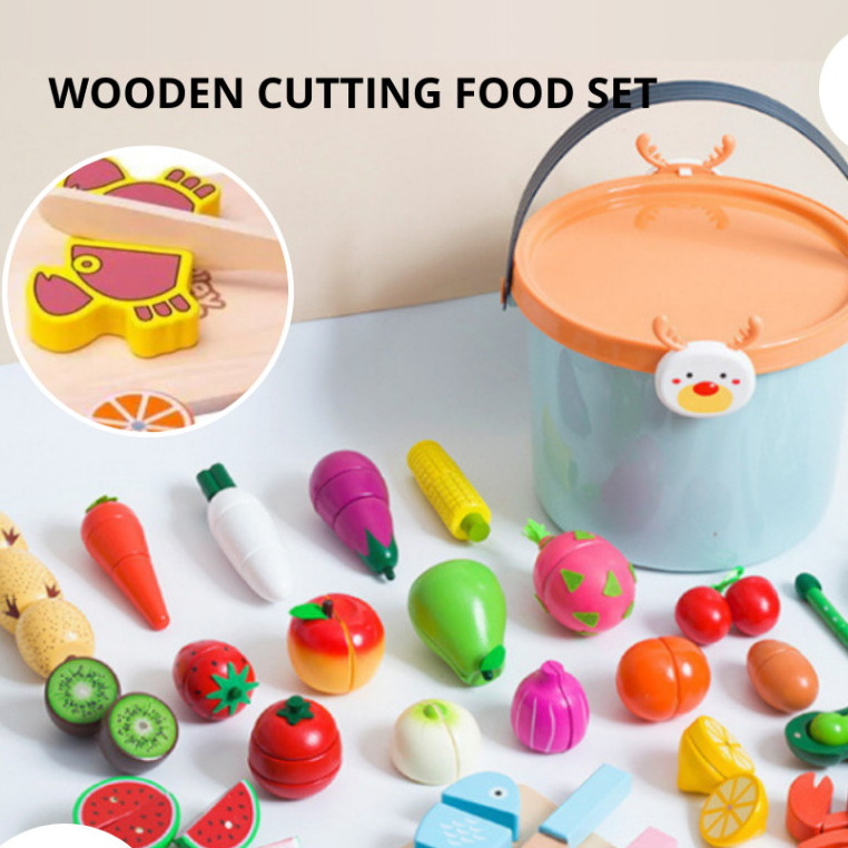 Wooden Food Cutting Set main image 1