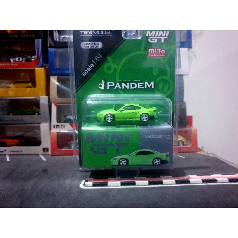 Miniature Nissan Silvia S15 Rocket Bunny - Vert, échelle 1:64 Mini GT - Neuf