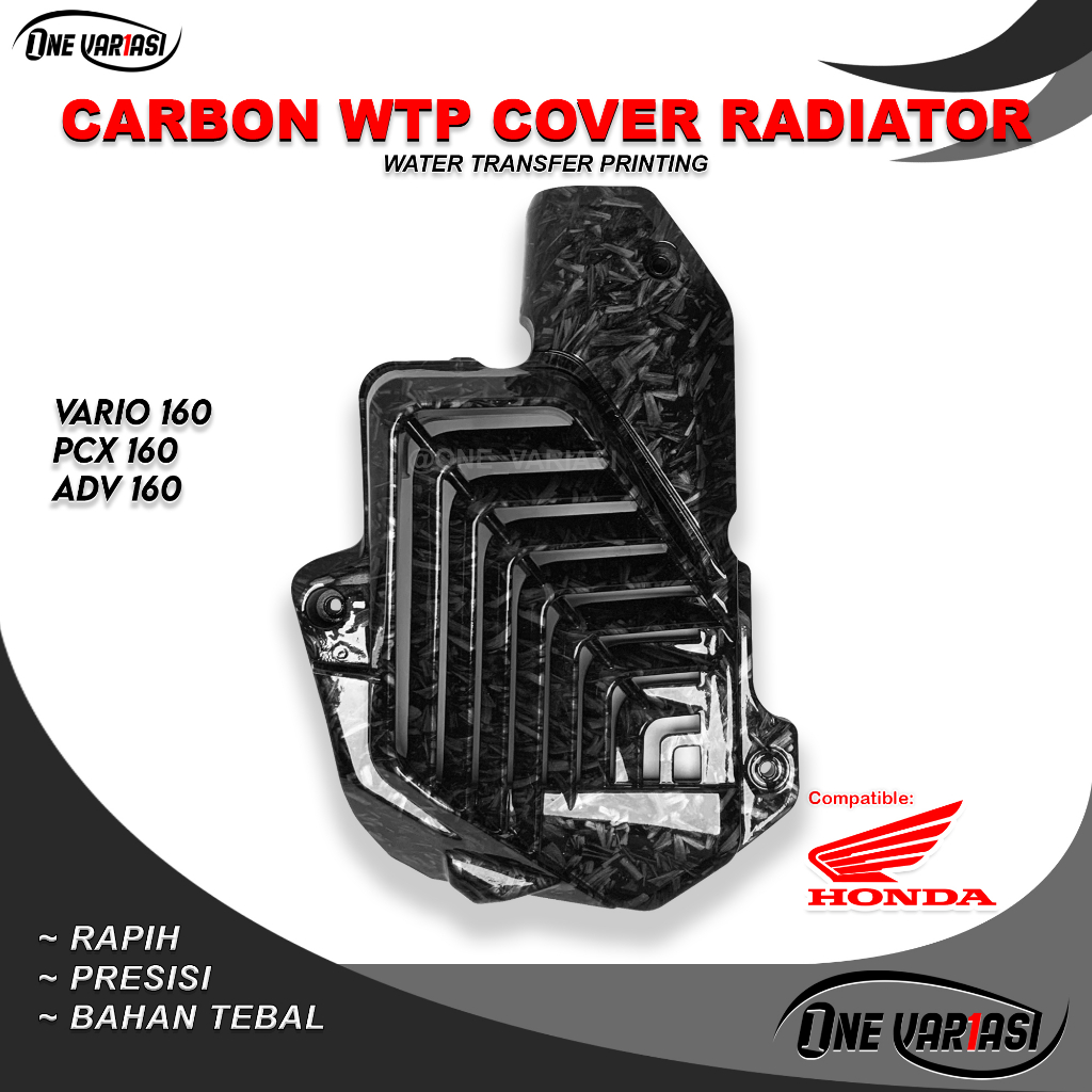 CARBON FORGED RADIATOR COVER PCX 160 / VARIO 160 CARBON FORGED ADV 160 ...