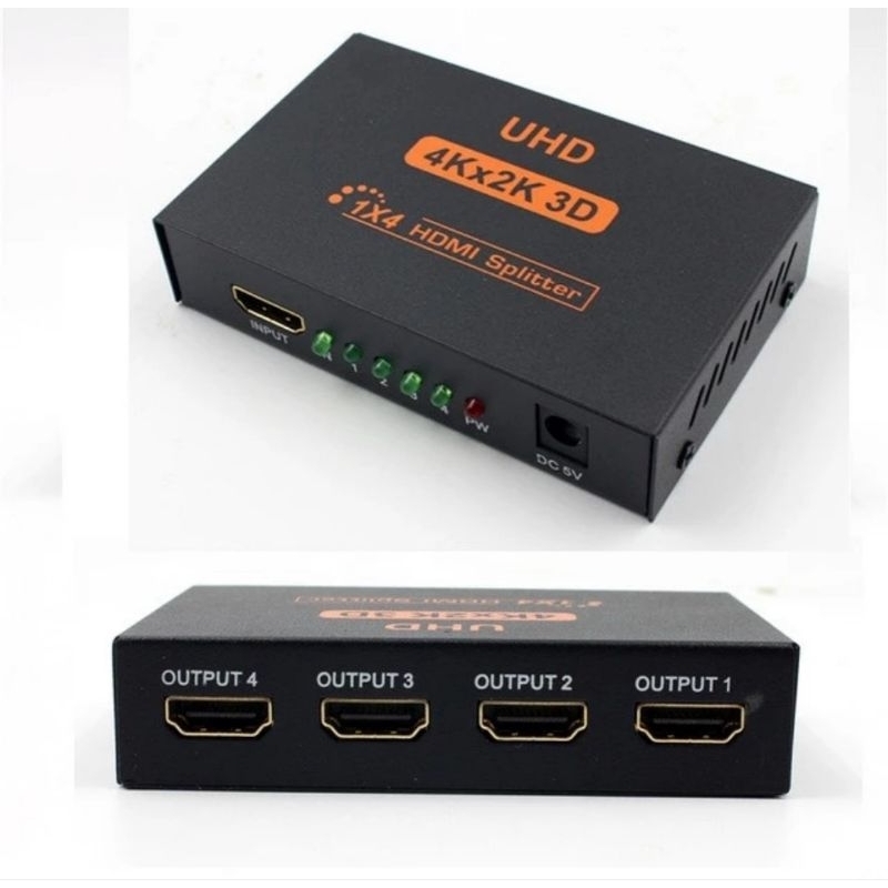 Hdmi SPLITTER 4 Ports (1 INPUT 4 OUTPUT) Shopee Philippines