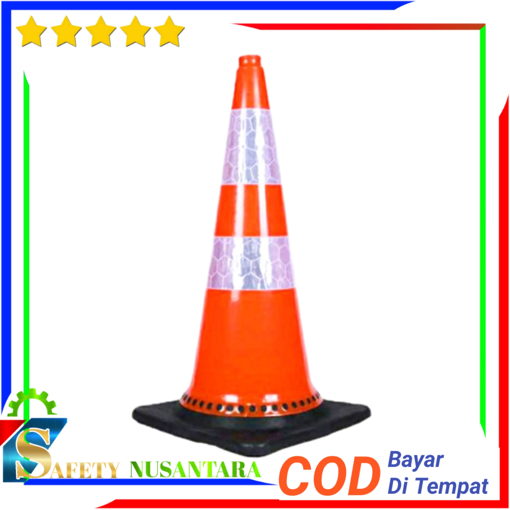 HITAM Safety Traffic Cone 75cm Base Black / Traffic Cone 2.5kg | Shopee ...