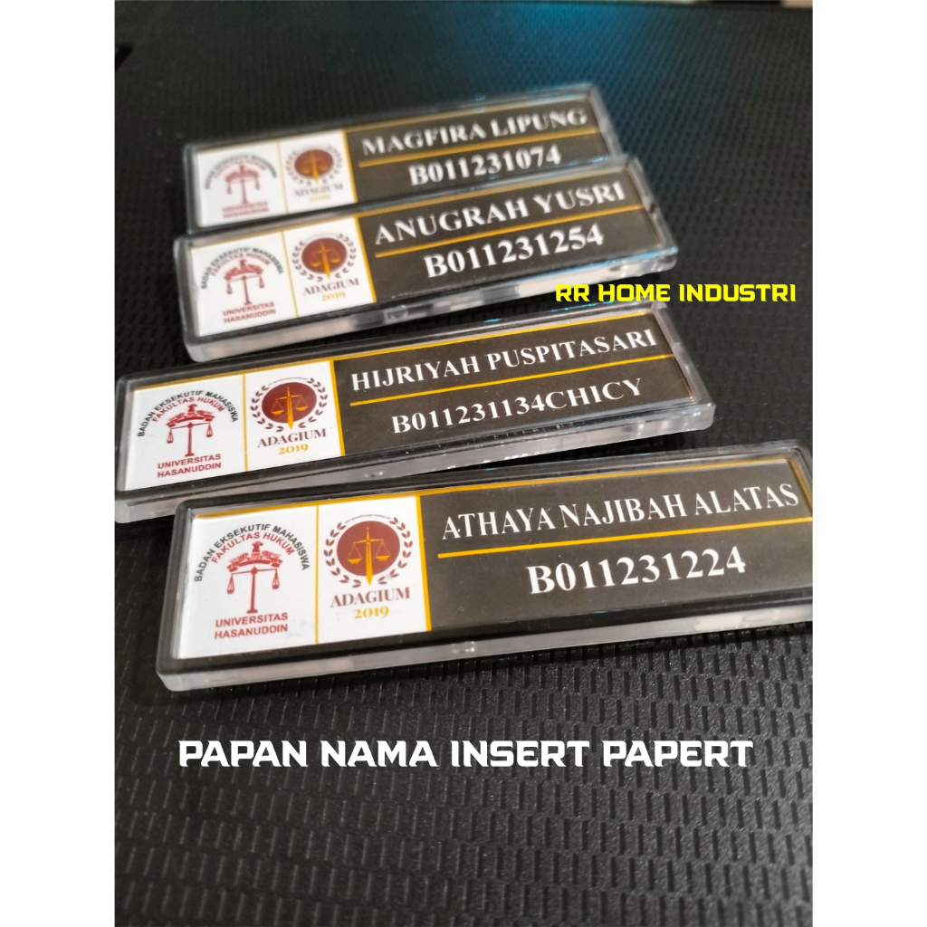 Pin Nameplate Name TAG INSERT PAPER 1st Anniversary Shopee Philippines