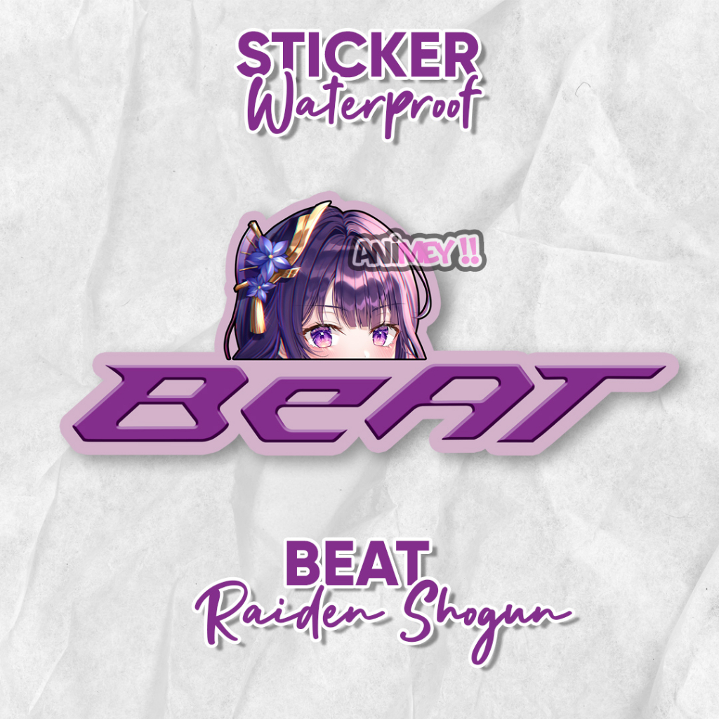 Raiden Shogun Logo Beat Sticker/Waterproof Anime Sticker | Shopee ...