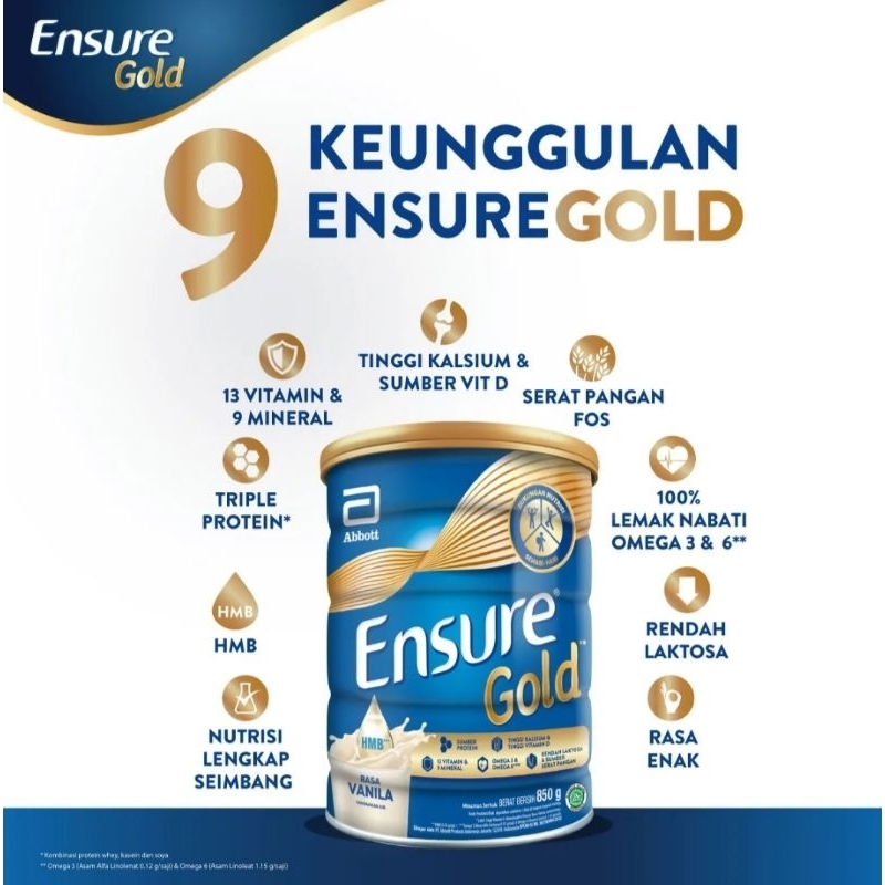Ensure Gold HMB Vanilla 850g Low Lactose Adult Nutrition Shopee