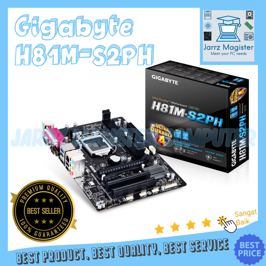 Motherboard Gigabyte H81 H81M-S2PH Intel LGA 1150 DDR3 | Mainboard ...