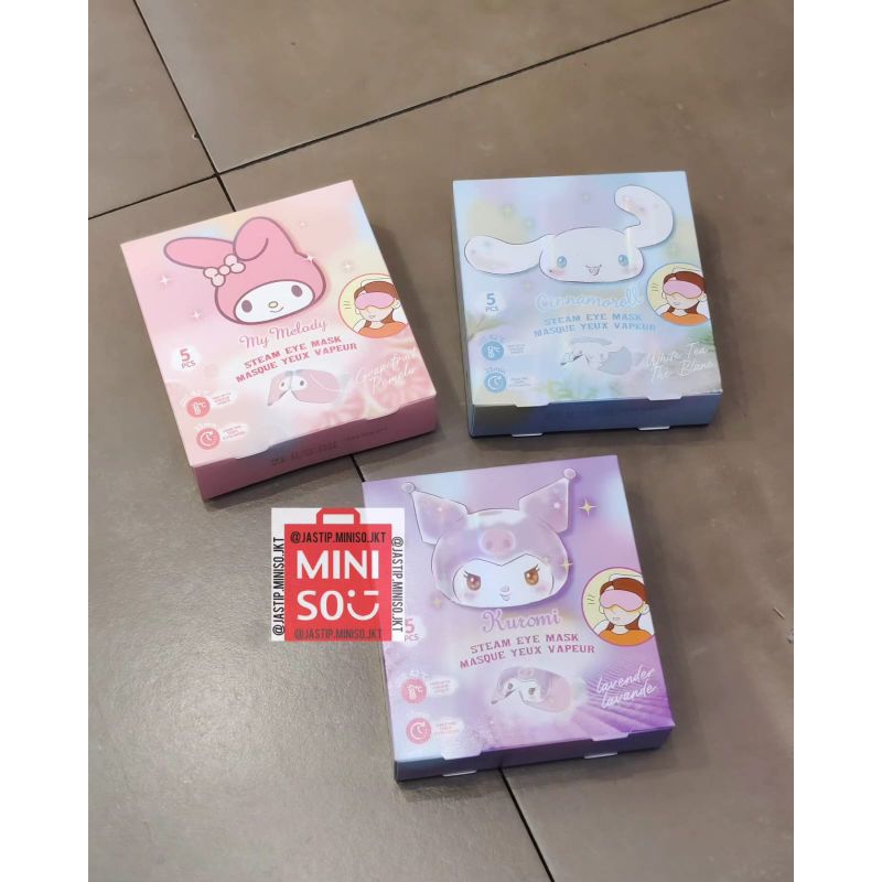 MATA Miniso x SANRIO Warm Eye Mask SANRIO Character Cinnamoroll, Kuromi ...