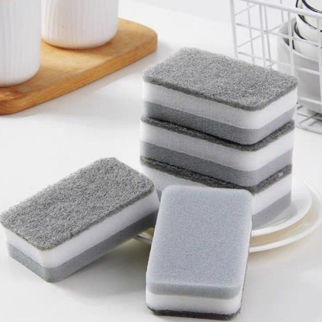 [CODE Hjime] 2-sided oil dishwashing foam Sponge (10 pcs) | Shopee ...