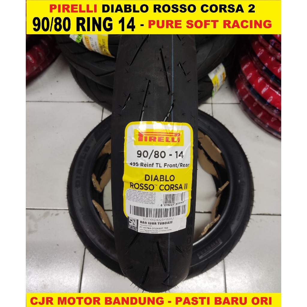Pirelli DIABLO ROSSO CORSA 2 RACING Tires 90/80 ring 14 CORSA II matic