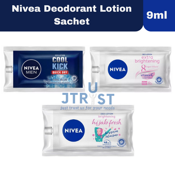 Nivea Deodorant Lotion Sachet Nivea Men Deo Cool Kick Extra Brightening ...