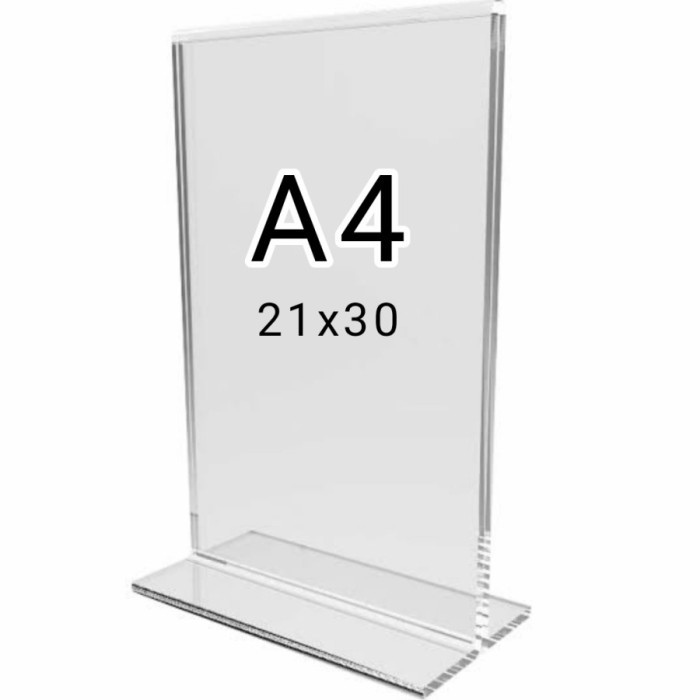 Tent card acrylic A4/acrylic Brochure menu Holder/2Sided menu display