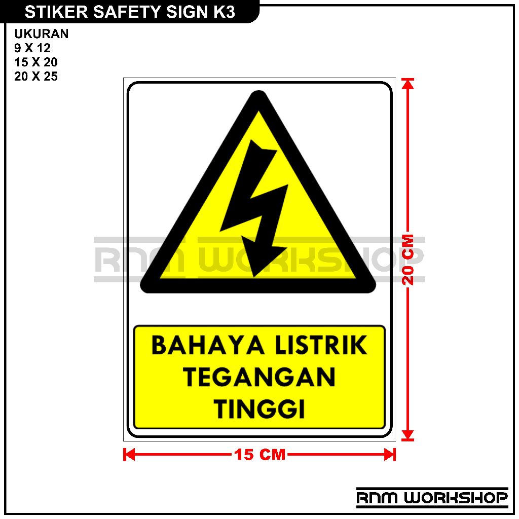 Safety SIGN Sticker K3 SIGN High Voltage Electrical Danger Shopee