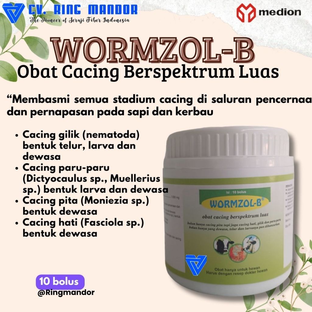 Medicine For Worms, Worms, Cows, Buffalo, Skinny Horses, WORMZOL B 10 ...