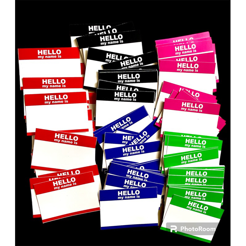 Hello VINYL STICKER pack 5pcs / hello stickers 5 sheets / hello my name