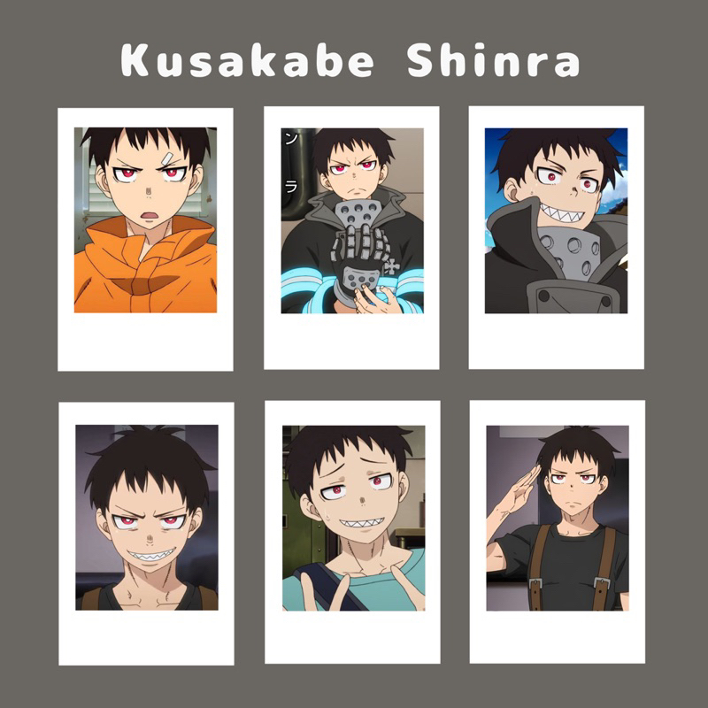 Polaroid Anime Fire Force Enen No Shouboutai Shinra Benimaru Arthur Oze