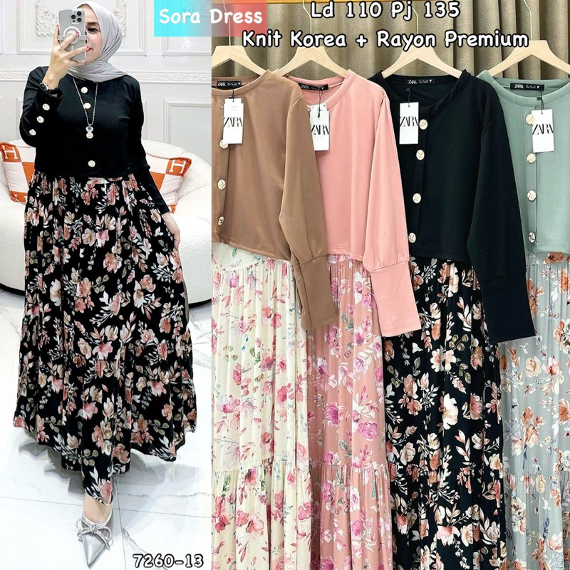 SORA DRESS 7260-13 (LABEL Z* RA) | Shopee Philippines